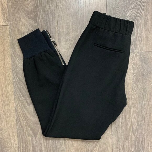 Aritzia Babaton Finch Pants Trouser Jogger Cuff Skinny Leg Zipper Ankle black XS - Picture 2 of 14